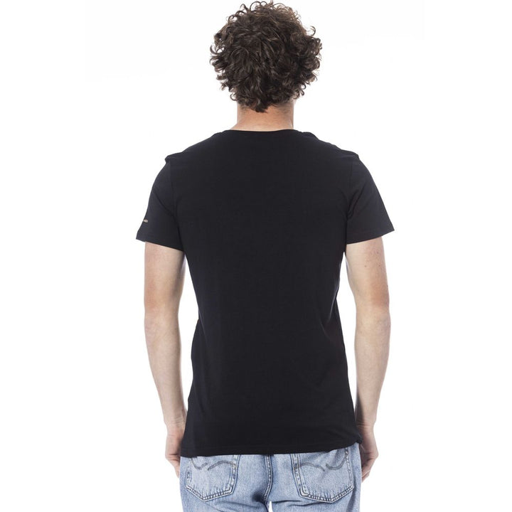 Trussardi Beachwear Black Cotton T-Shirt