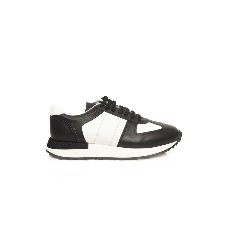 Black And White CALF Leather Sneaker