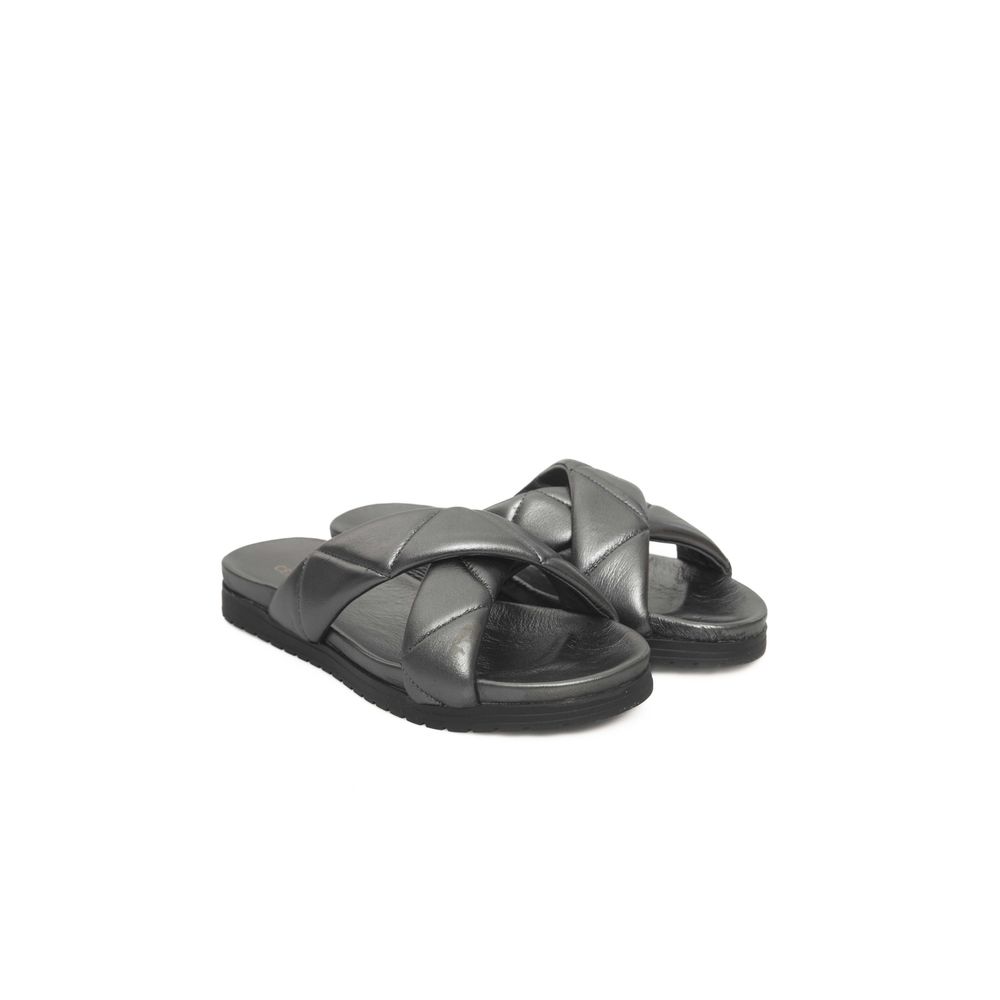 Cerruti 1881 Gray Sheepskin Sandal