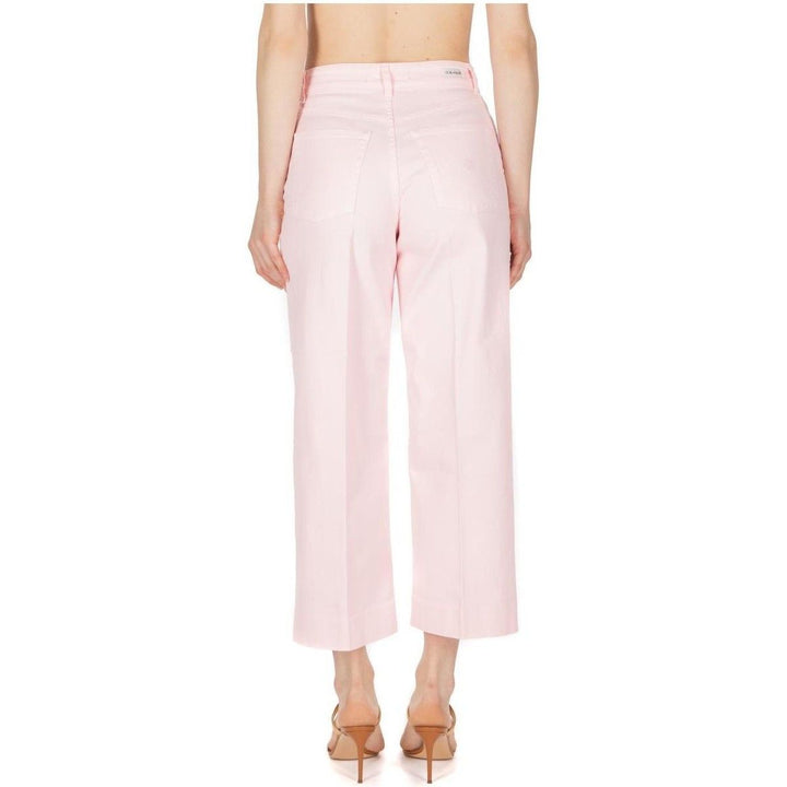 Chic Pink Cotton Denim by Don The Fuller