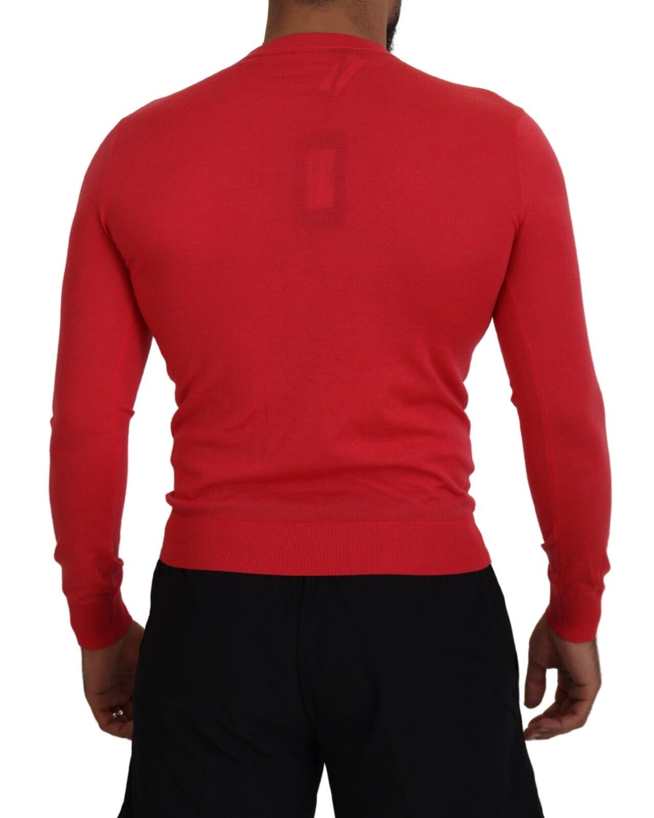 Dsquared² Red Wool Long Sleeves Crewneck Pullover Sweater