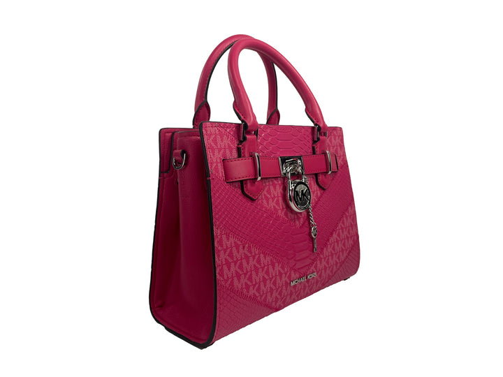 Hamilton Small Electric Pink Satchel Crossbody Bag