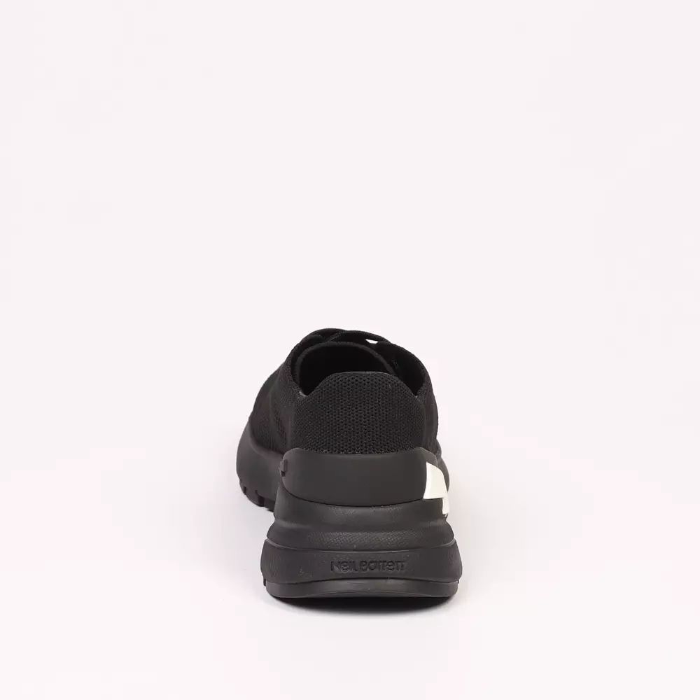 Sleek Black Bolt Sneakers with Technical Fabric