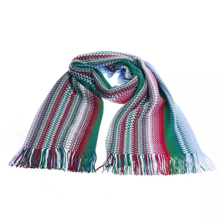 Missoni Vibrant Geometric Patterned Fringe Scarf