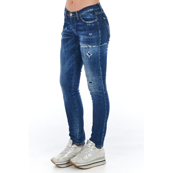 Chic Worn Wash Skinny Denim Jeans