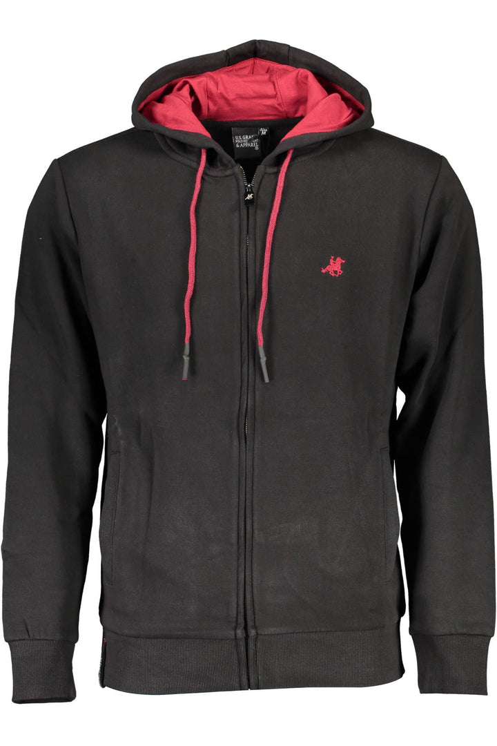 U.s. Grand Polo Chic Hooded Sweatshirt with Logo Embroidery