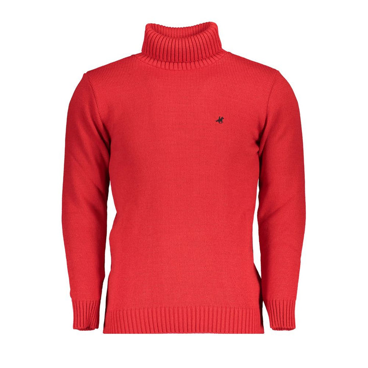 U.S. Grand Polo Elegant Turtleneck Sweater with Embroidery Detail