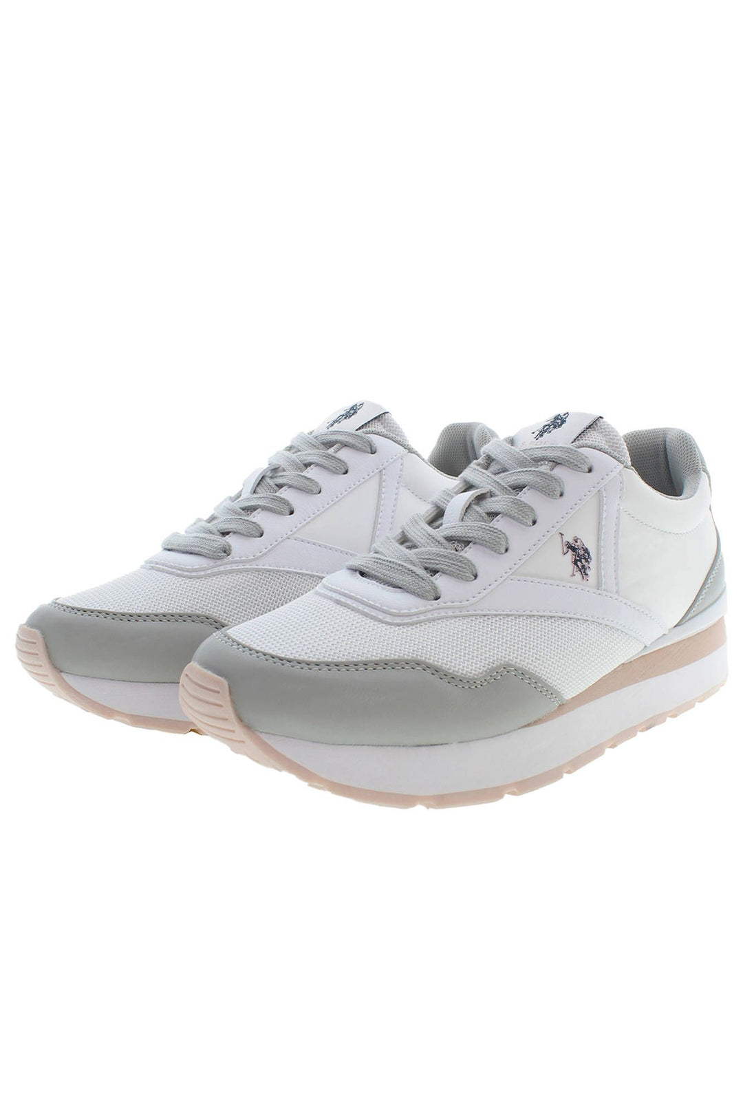 U.S. Polo Assn. White Polyester Sneaker