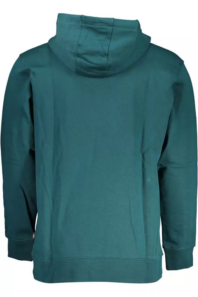 Vans Green Cotton Hooded Sweatshirt with Central Pocket