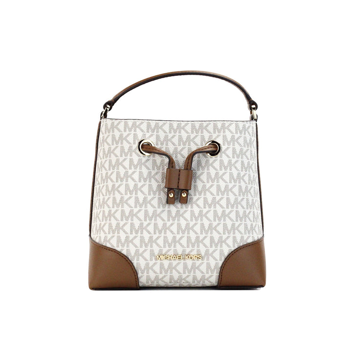 Mercer Small Vanilla Signature Leather Bucket Crossbody Bag