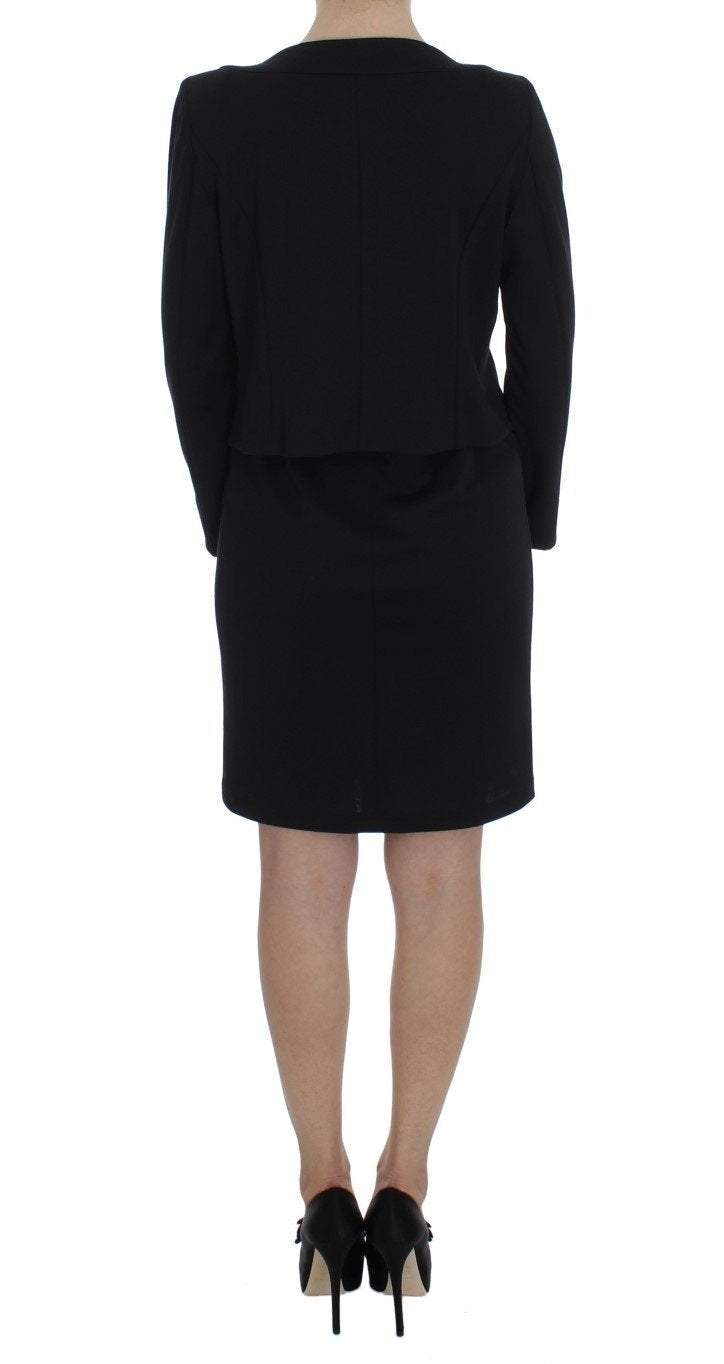 BENCIVENGA  Stretch Sheath Dress & Sweater Set #women, BENCIVENGA, Black, Catch, Clothing_Dress, Dresses - Women - Clothing, feed-agegroup-adult, feed-color-black, feed-gender-female, feed-size-IT42|M, feed-size-IT46 | L, Gender_Women, IT42|M, IT46 | L, Kogan, Sweaters - Women - Clothing at SEYMAYKA