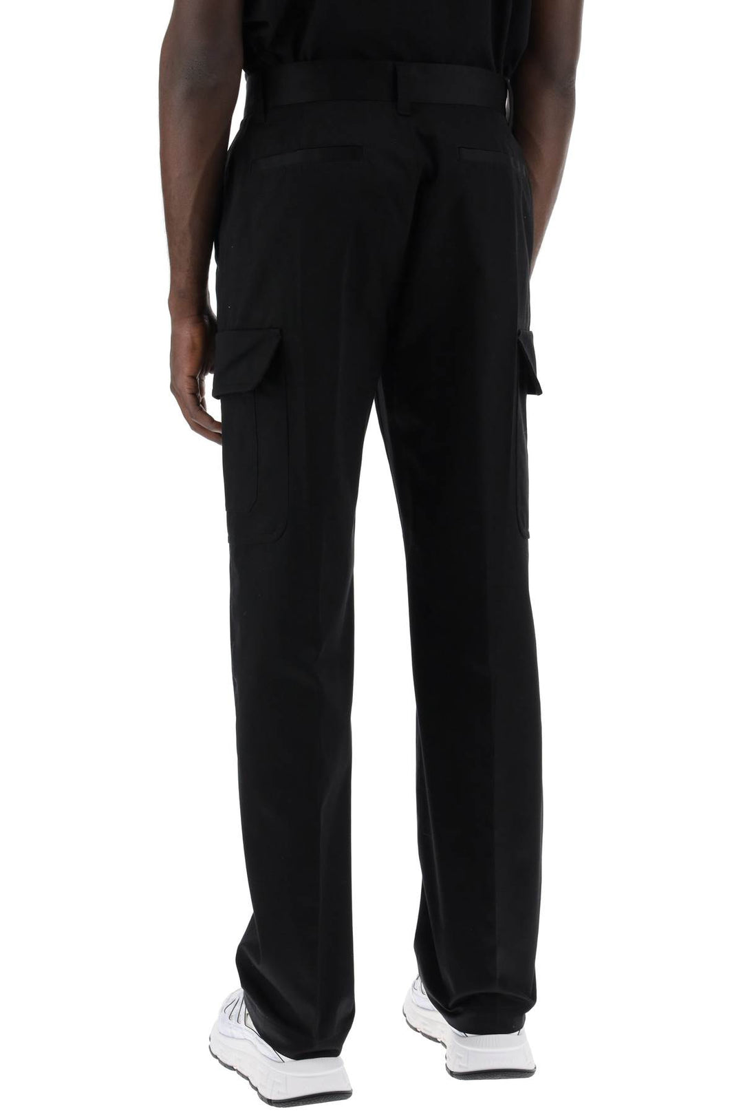 Versace cotton gabardine cargo pants in-2