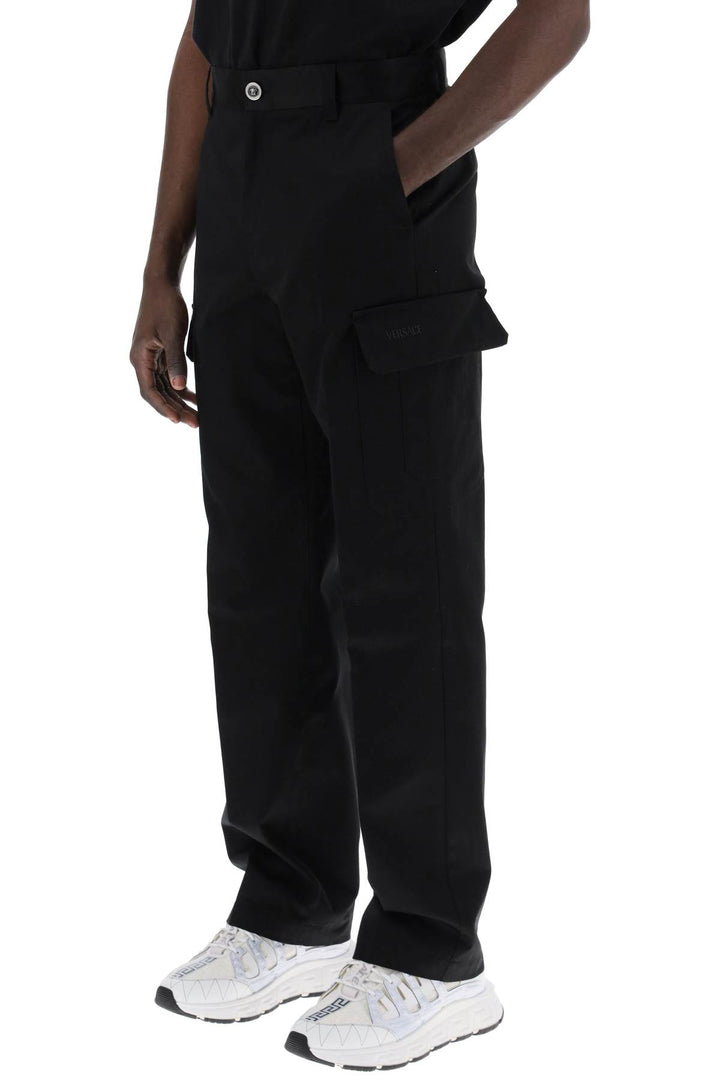 Versace cotton gabardine cargo pants in-3