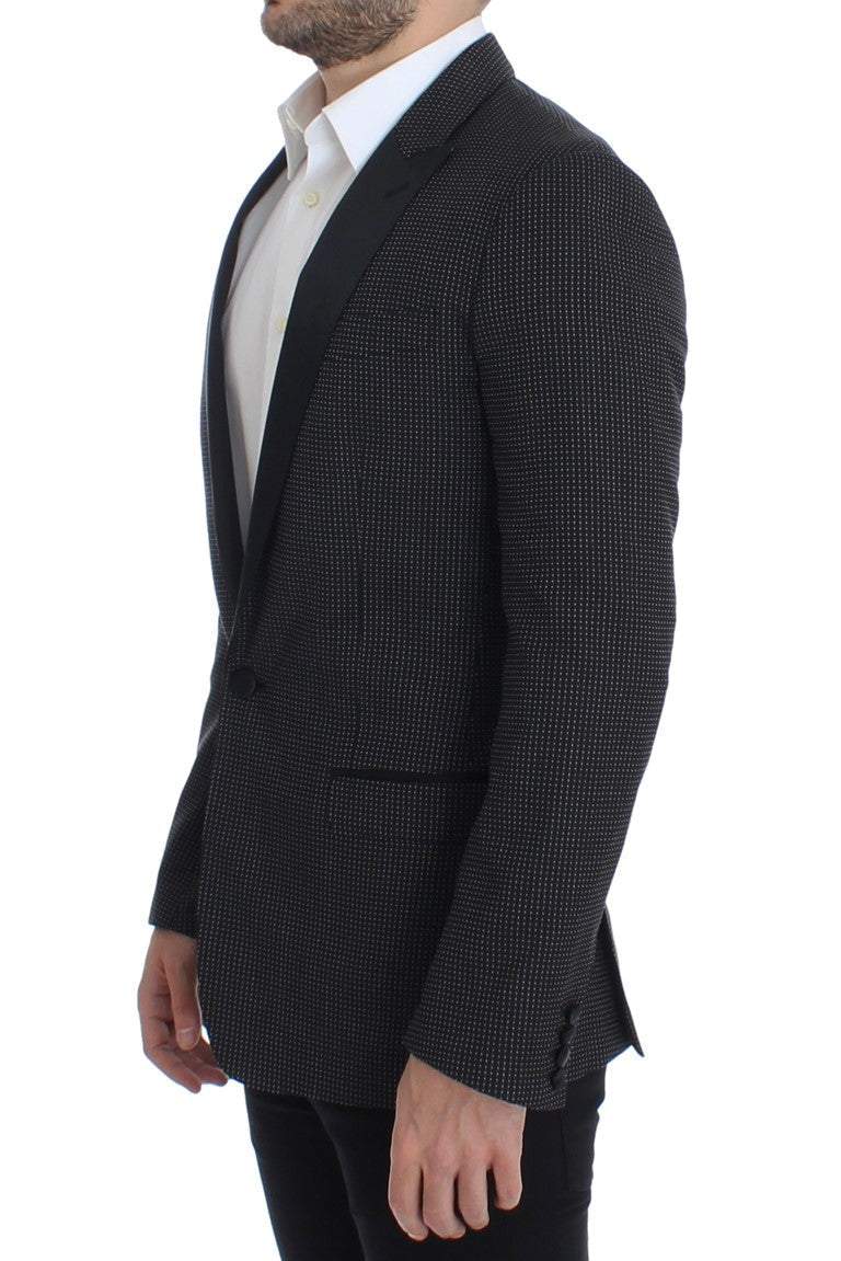 Dolce & Gabbana Black wool slim MARTINI blazer #men, Black, Blazers - Men - Clothing, Dolce & Gabbana, feed-agegroup-adult, feed-color-black, feed-gender-male, feed-size-IT48 | M, IT48 | M at SEYMAYKA