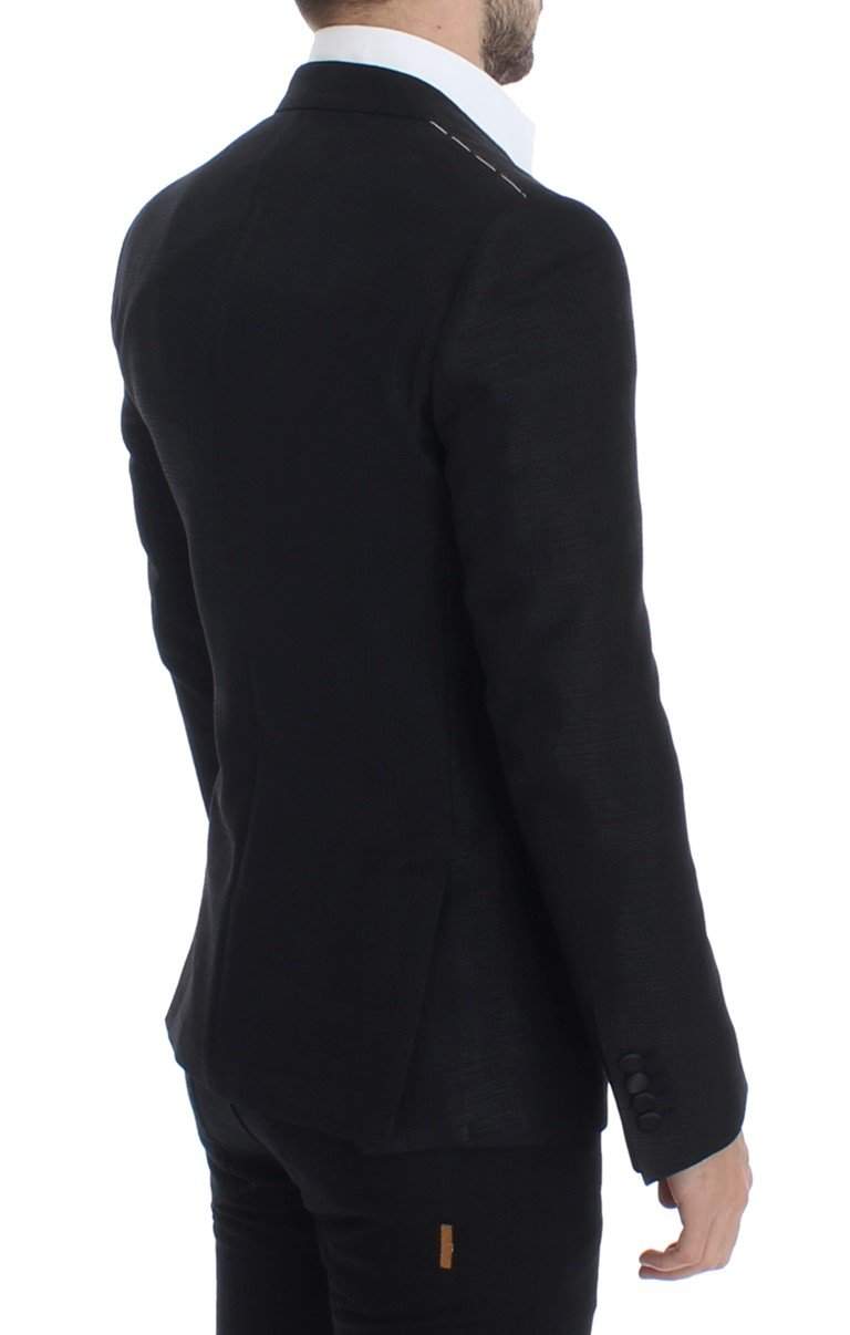 Dolce & Gabbana  Black wool MARTINI slim blazer #men, Black, Blazers - Men - Clothing, Brand_Dolce & Gabbana, Catch, Dolce & Gabbana, feed-agegroup-adult, feed-color-black, feed-gender-male, feed-size-IT46 | S, feed-size-IT48 | M, Gender_Men, IT46 | S, Kogan at SEYMAYKA