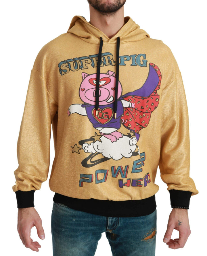 Dolce & Gabbana Gold Pig of the Year Hooded Sweater #men, Brand_Dolce & Gabbana, Catch, Dolce & Gabbana, feed-agegroup-adult, feed-color-gold, feed-gender-male, feed-size-IT50 | M, feed-size-IT52 | L, feed-size-IT56 | XXL, Gender_Men, Gold, IT50 | M, IT52 | L, IT56 | XXL, Kogan, Men - New Arrivals, Sweaters - Men - Clothing at SEYMAYKA