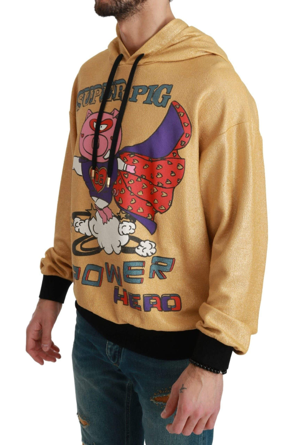 Dolce & Gabbana Gold Pig of the Year Hooded Sweater #men, Brand_Dolce & Gabbana, Catch, Dolce & Gabbana, feed-agegroup-adult, feed-color-gold, feed-gender-male, feed-size-IT50 | M, feed-size-IT52 | L, feed-size-IT56 | XXL, Gender_Men, Gold, IT50 | M, IT52 | L, IT56 | XXL, Kogan, Men - New Arrivals, Sweaters - Men - Clothing at SEYMAYKA