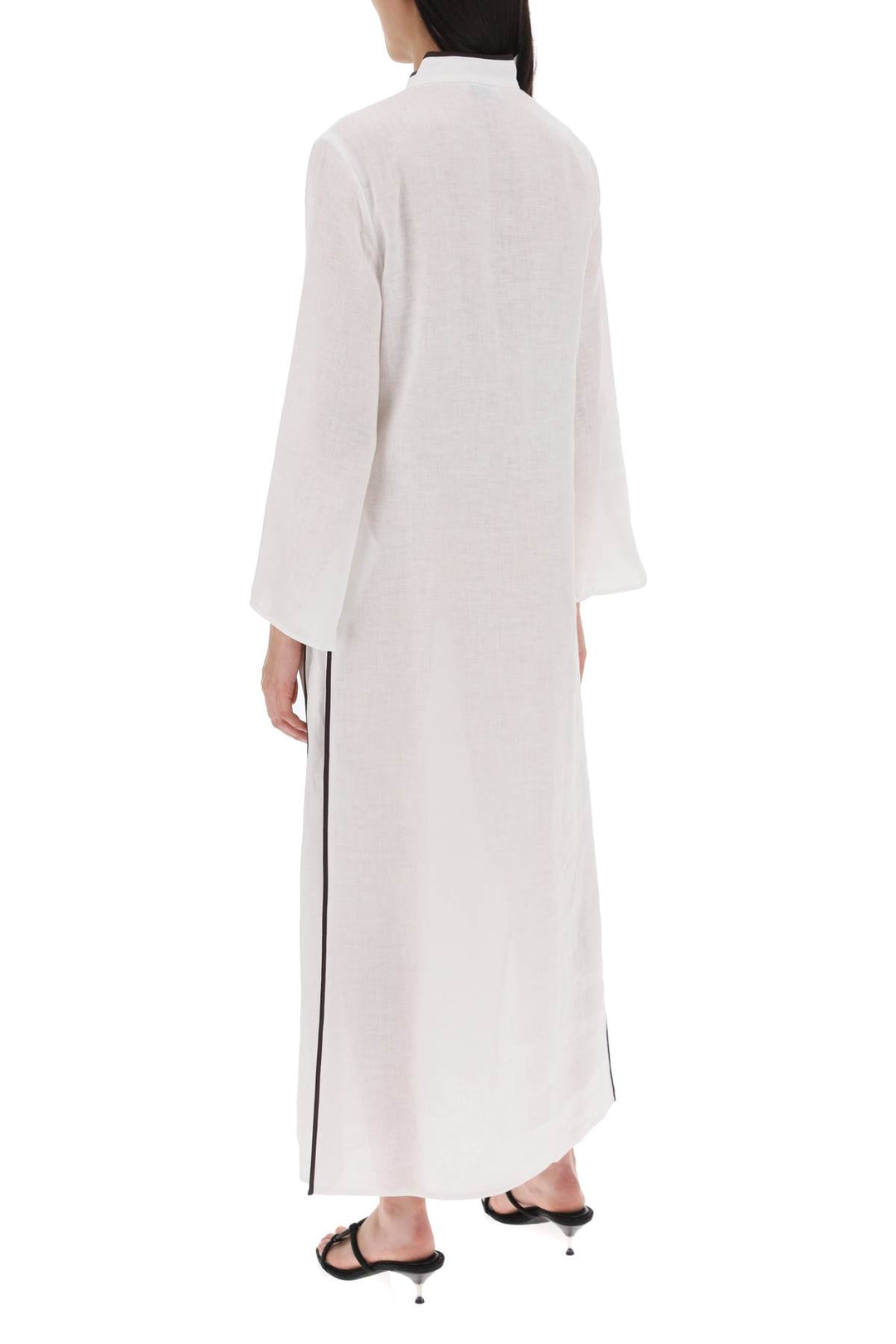 Tory burch long linen caftan dress-2