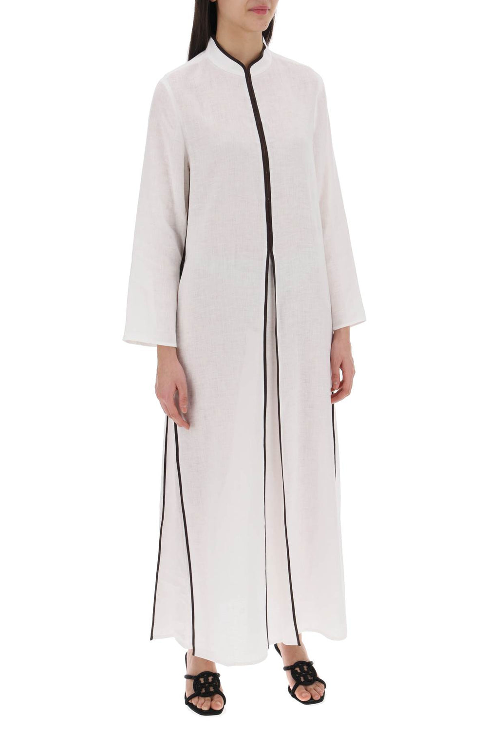 Tory burch long linen caftan dress-1