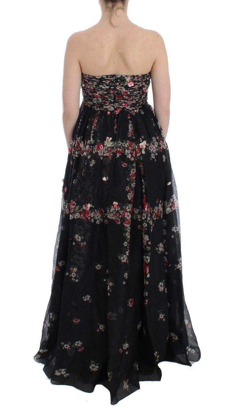 Dolce & Gabbana  Masterpiece black floral print silk runway dress #women, Black, Brand_Dolce & Gabbana, Catch, Clothing_Dress, Dolce & Gabbana, Dresses - Women - Clothing, feed-agegroup-adult, feed-color-black, feed-gender-female, feed-size-IT42|M, Gender_Women, IT42|M, Kogan at SEYMAYKA