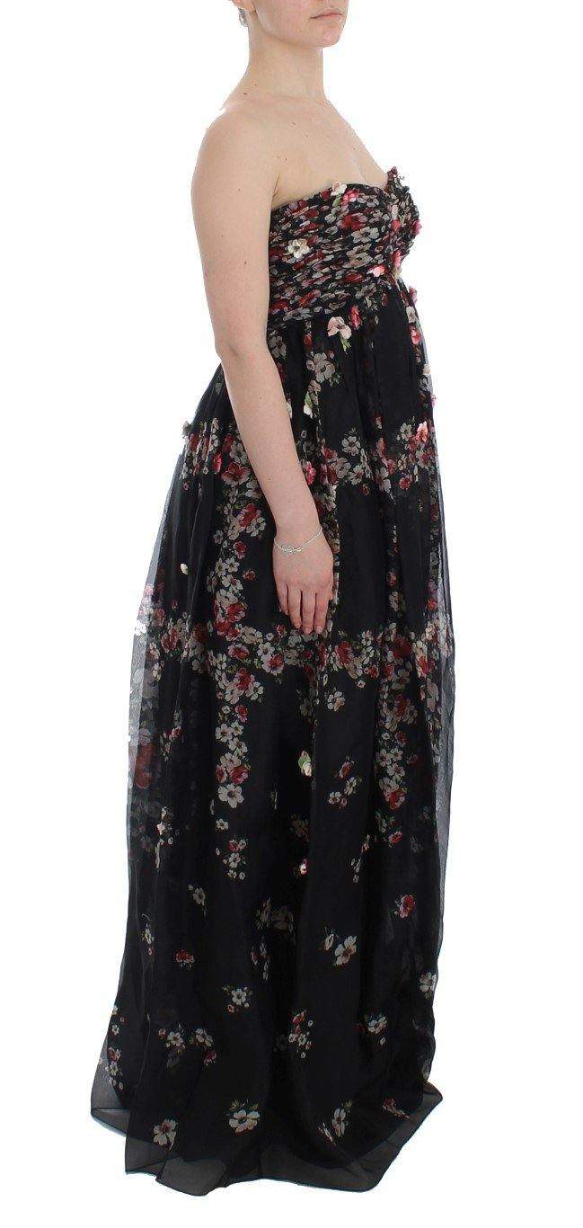 Dolce & Gabbana  Masterpiece black floral print silk runway dress #women, Black, Brand_Dolce & Gabbana, Catch, Clothing_Dress, Dolce & Gabbana, Dresses - Women - Clothing, feed-agegroup-adult, feed-color-black, feed-gender-female, feed-size-IT42|M, Gender_Women, IT42|M, Kogan at SEYMAYKA