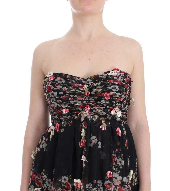 Dolce & Gabbana  Masterpiece black floral print silk runway dress #women, Black, Brand_Dolce & Gabbana, Catch, Clothing_Dress, Dolce & Gabbana, Dresses - Women - Clothing, feed-agegroup-adult, feed-color-black, feed-gender-female, feed-size-IT42|M, Gender_Women, IT42|M, Kogan at SEYMAYKA