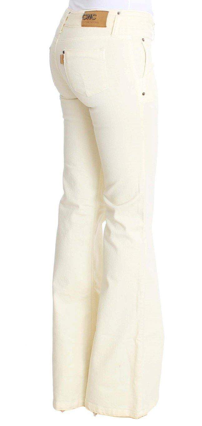 COSTUME NATIONAL C’N’C   Cotton Stretch Flare Jeans #women, Catch, Costume National, feed-agegroup-adult, feed-color-white, feed-gender-female, feed-size-W26, Gender_Women, Jeans & Pants - Women - Clothing, Kogan, W26, White at SEYMAYKA