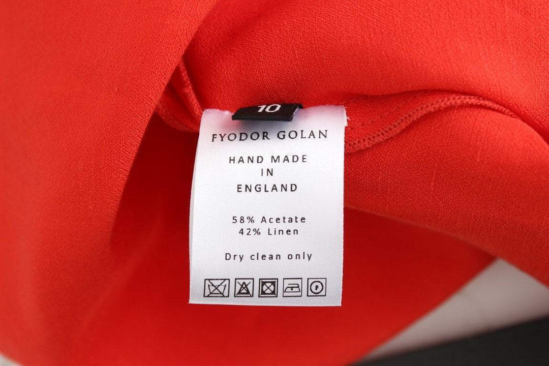 FYODOR GOLAN  Mini Linen 3/4 Sleeve Sheath Dress #women, Catch, Clothing_Dress, Dresses - Women - Clothing, feed-agegroup-adult, feed-color-red, feed-gender-female, feed-size-M, feed-size-S, Fyodor Golan, Gender_Women, Kogan, M, Red, S at SEYMAYKA