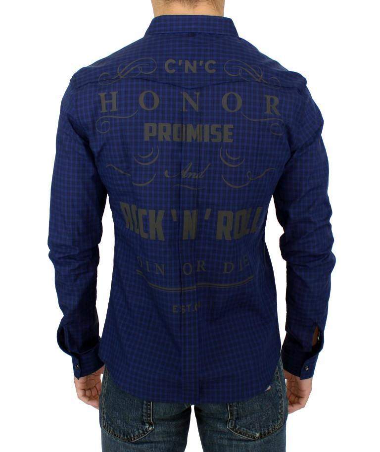 COSTUME NATIONAL C’N’C   Checkered Cotton Shirt #men, Blue, Catch, Costume National, feed-agegroup-adult, feed-color-blue, feed-gender-male, feed-size-IT48 | M, Gender_Men, IT48 | M, Kogan, Shirts - Men - Clothing at SEYMAYKA