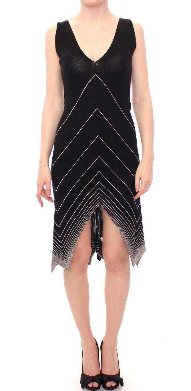 Alice Palmer  Low V Neck Knitted Cocktail Dress #women, Alice Palmer, Black/White, Catch, Clothing_Dress, Dresses - Women - Clothing, feed-agegroup-adult, feed-color-black, feed-color-white, feed-gender-female, feed-size-M, Gender_Women, Kogan, M at SEYMAYKA