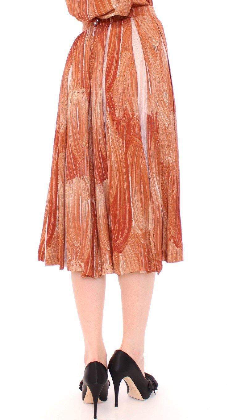 Licia Florio   Below Knee Full Skirt #women, Catch, feed-agegroup-adult, feed-color-orange, feed-gender-female, feed-size-IT40|S, feed-size-IT42|M, feed-size-IT44|L, Gender_Women, IT40|S, IT42|M, IT44|L, Kogan, Licia Florio, Orange, Skirts - Women - Clothing at SEYMAYKA