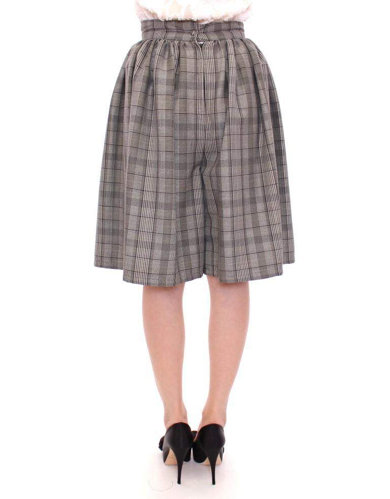 NOEMI ALEMÁN  Checkered Wool Shorts Skirt #women, Catch, feed-agegroup-adult, feed-color-gray, feed-gender-female, feed-size-IT40|S, feed-size-IT42|M, Gender_Women, Gray, IT40|S, IT42|M, Kogan, NOEMI ALEMÁN, Skirts - Women - Clothing at SEYMAYKA