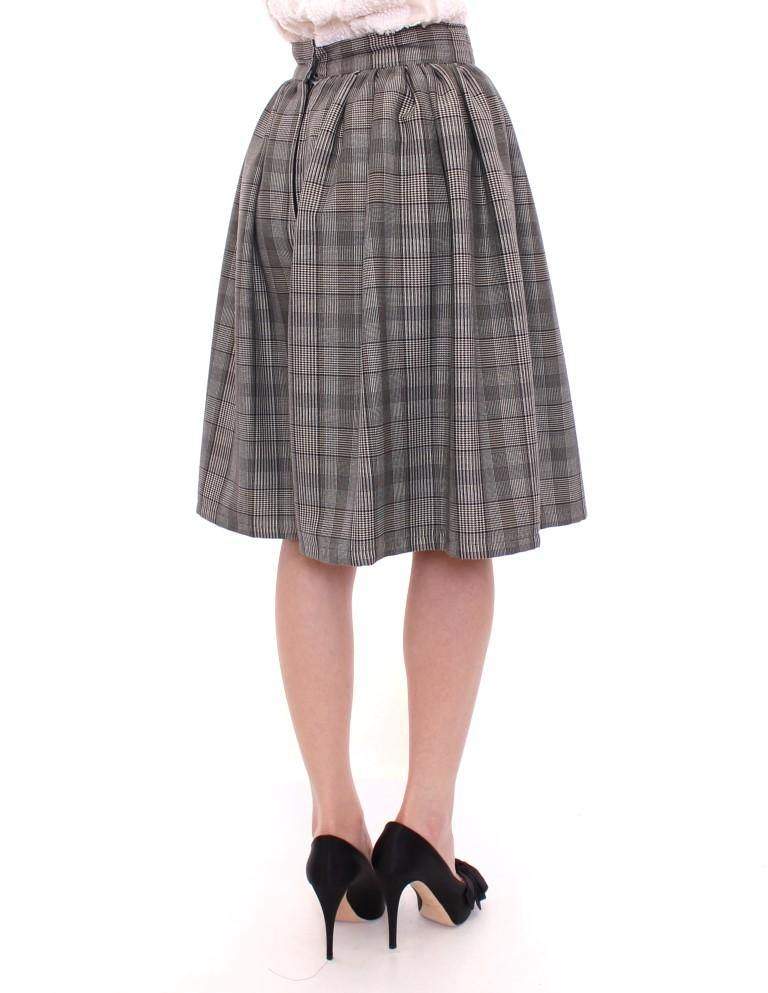 NOEMI ALEMÁN  Checkered Wool Shorts Skirt #women, Catch, feed-agegroup-adult, feed-color-gray, feed-gender-female, feed-size-IT40|S, feed-size-IT42|M, Gender_Women, Gray, IT40|S, IT42|M, Kogan, NOEMI ALEMÁN, Skirts - Women - Clothing at SEYMAYKA