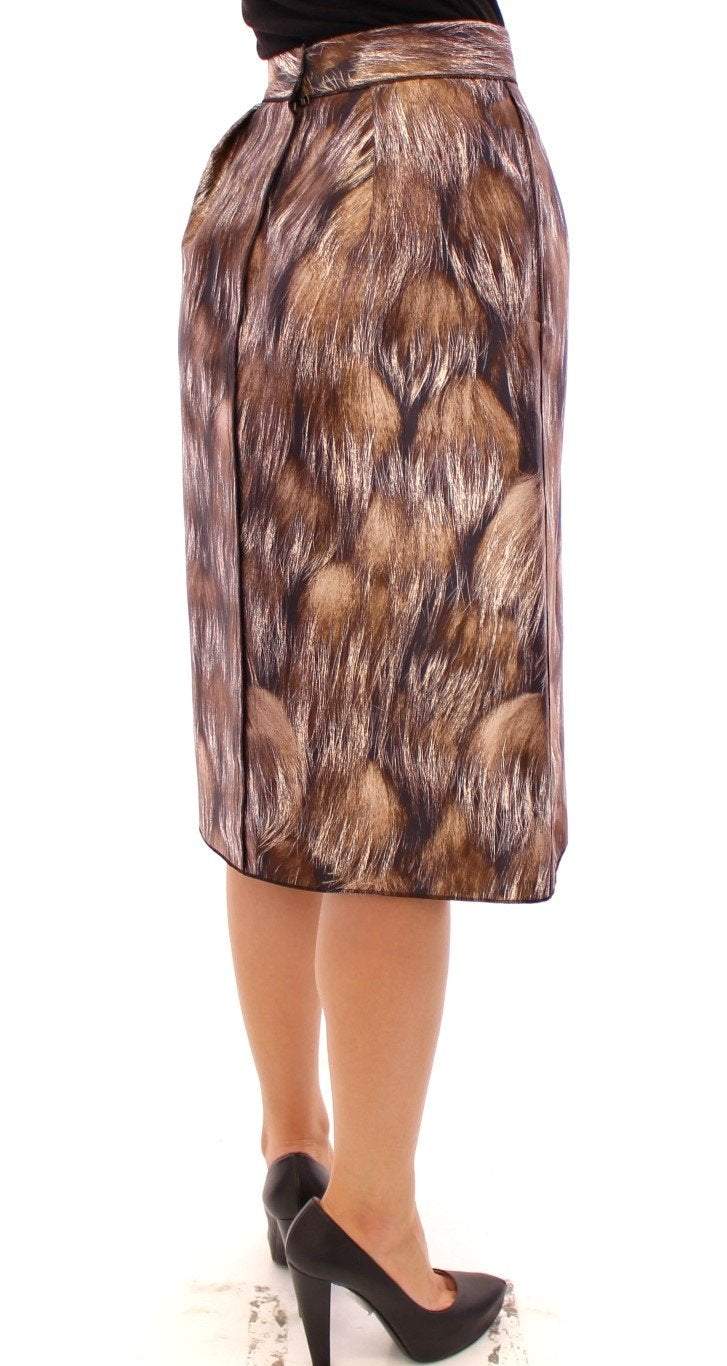 Dolce & Gabbana Brown Floral Silk Straight Full Skirt #women, Brand_Dolce & Gabbana, Brown, Catch, Dolce & Gabbana, feed-agegroup-adult, feed-color-brown, feed-gender-female, feed-size-IT36|XXS, feed-size-IT38|XS, feed-size-IT40|S, feed-size-IT42|M, feed-size-IT44|L, Gender_Women, IT36|XXS, IT38|XS, IT40|S, IT42|M, IT44|L, Kogan, Skirts - Women - Clothing at SEYMAYKA