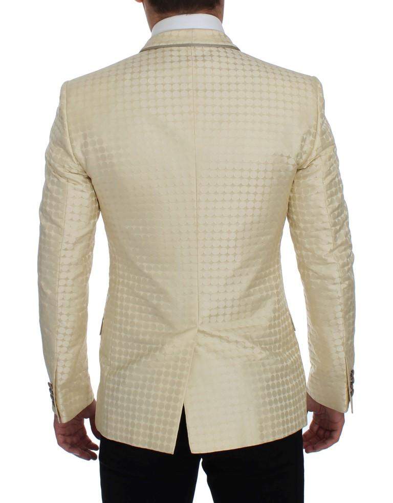 Dolce & Gabbana Beige Polka Dot Silk 2 Piece Blazer #men, Beige, Blazers - Men - Clothing, Brand_Dolce & Gabbana, Catch, Dolce & Gabbana, feed-agegroup-adult, feed-color-beige, feed-gender-male, feed-size-IT44 | XS, Gender_Men, IT44 | XS, Kogan at SEYMAYKA