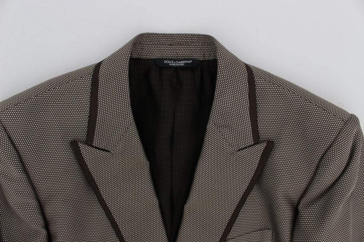 Dolce & Gabbana  Brown Slim Fit Silk Two Button Blazer #men, Blazers - Men - Clothing, Brand_Dolce & Gabbana, Brown, Catch, Dolce & Gabbana, feed-agegroup-adult, feed-color-brown, feed-gender-male, feed-size-IT44 | XS, feed-size-IT48 | M, Gender_Men, IT44 | XS, Kogan at SEYMAYKA