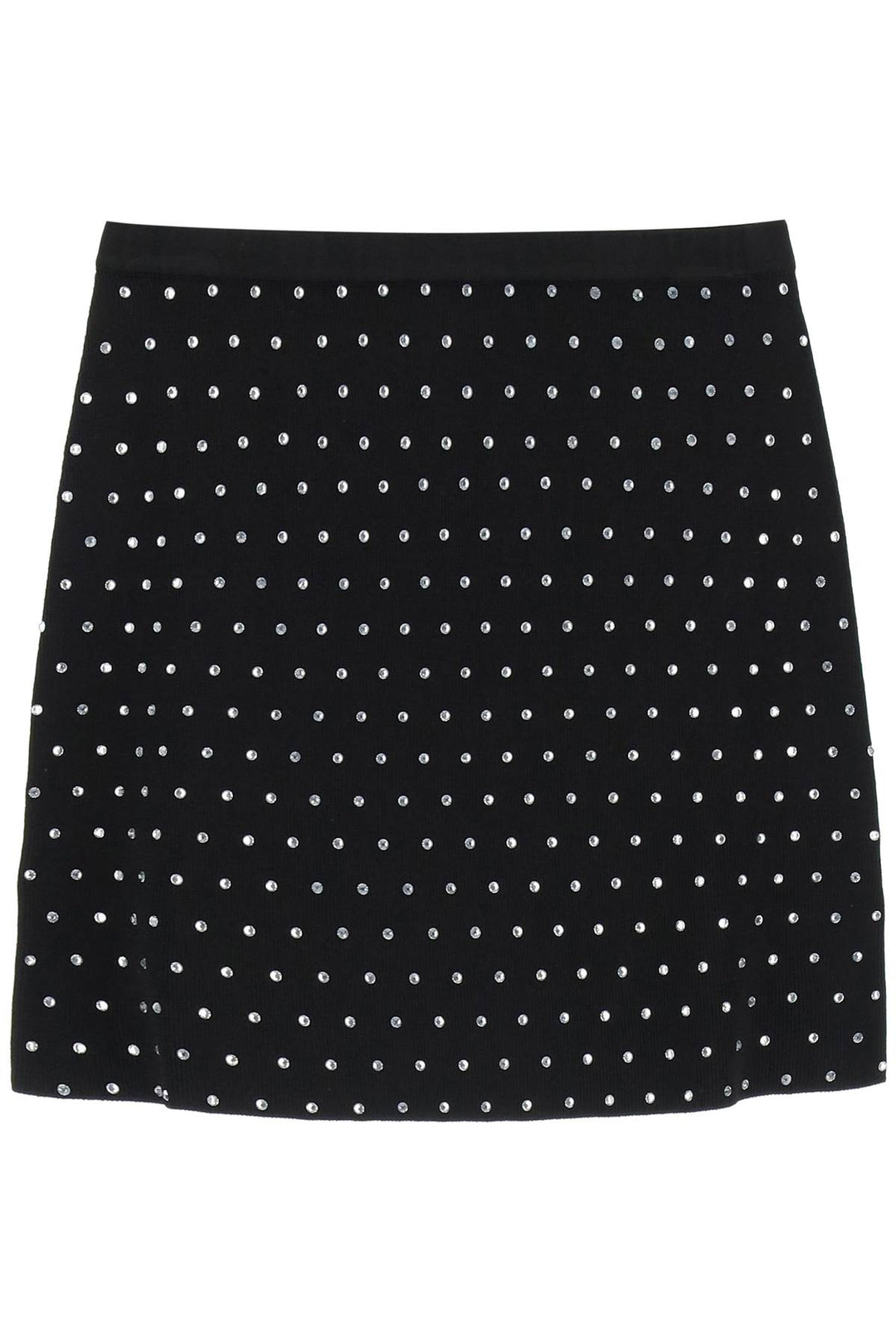 Giuseppe di morabito rhinestone knitted mini skirt-0