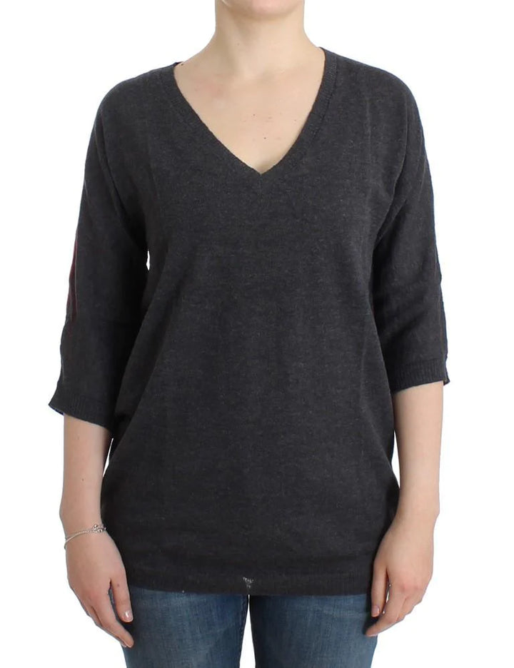 COSTUME NATIONAL C’N’C   Short Sleeve Sweater #women, Catch, Costume National, feed-agegroup-adult, feed-color-gray, feed-gender-female, feed-size-L, feed-size-M, Gender_Women, Gray, Kogan, L, M, Sweaters - Women - Clothing at SEYMAYKA