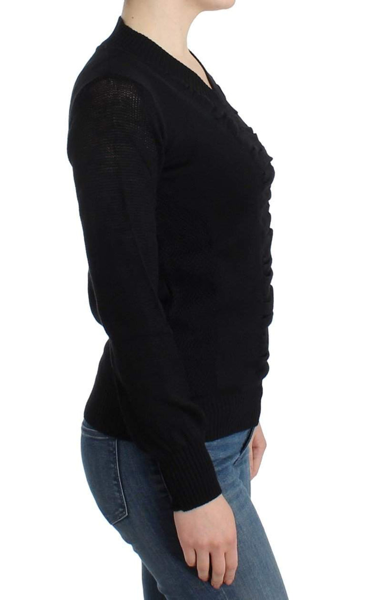 COSTUME NATIONAL C’N’C  V-Neck Wool Sweater #women, Black, Catch, Costume National, feed-agegroup-adult, feed-color-black, feed-gender-female, feed-size-XS, Gender_Women, Kogan, Sweaters - Women - Clothing, XS at SEYMAYKA