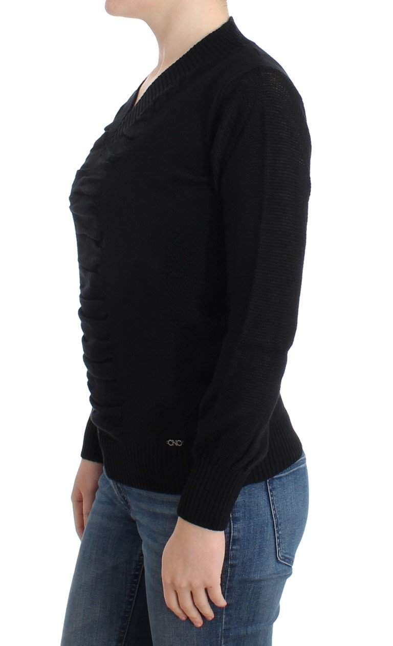 COSTUME NATIONAL C’N’C  V-Neck Wool Sweater #women, Black, Catch, Costume National, feed-agegroup-adult, feed-color-black, feed-gender-female, feed-size-XS, Gender_Women, Kogan, Sweaters - Women - Clothing, XS at SEYMAYKA