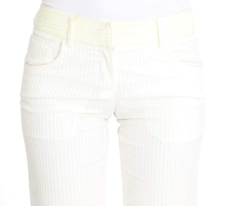 ERMANNO SCERVINO Women   Striped Straight Fit Pants #women, Catch, Ermanno Scervino, feed-agegroup-adult, feed-color-white, feed-gender-female, feed-size-IT42|M, Gender_Women, IT42|M, Jeans & Pants - Women - Clothing, Kogan, White at SEYMAYKA