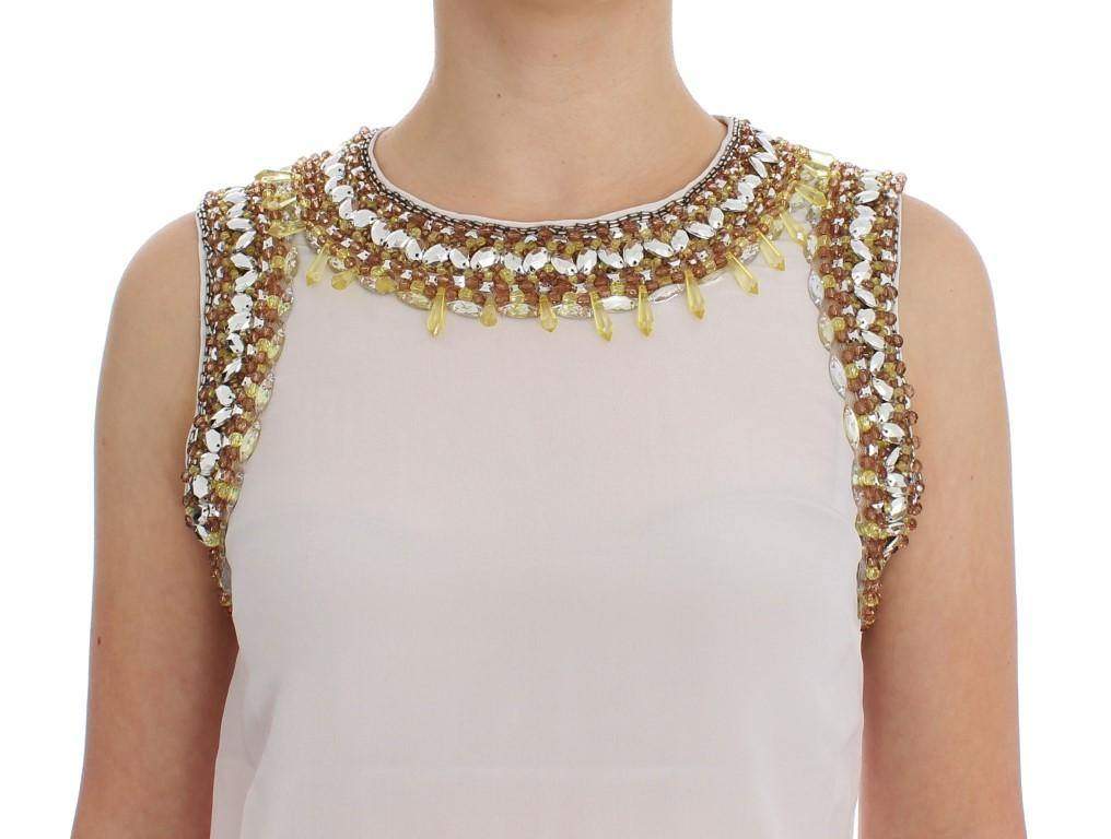 Dolce & Gabbana  White crystal embellished tank top #women, Brand_Dolce & Gabbana, Catch, Dolce & Gabbana, feed-agegroup-adult, feed-color-white, feed-gender-female, feed-size-IT40|S, Gender_Women, IT40|S, Kogan, Tops & T-Shirts - Women - Clothing, White at SEYMAYKA