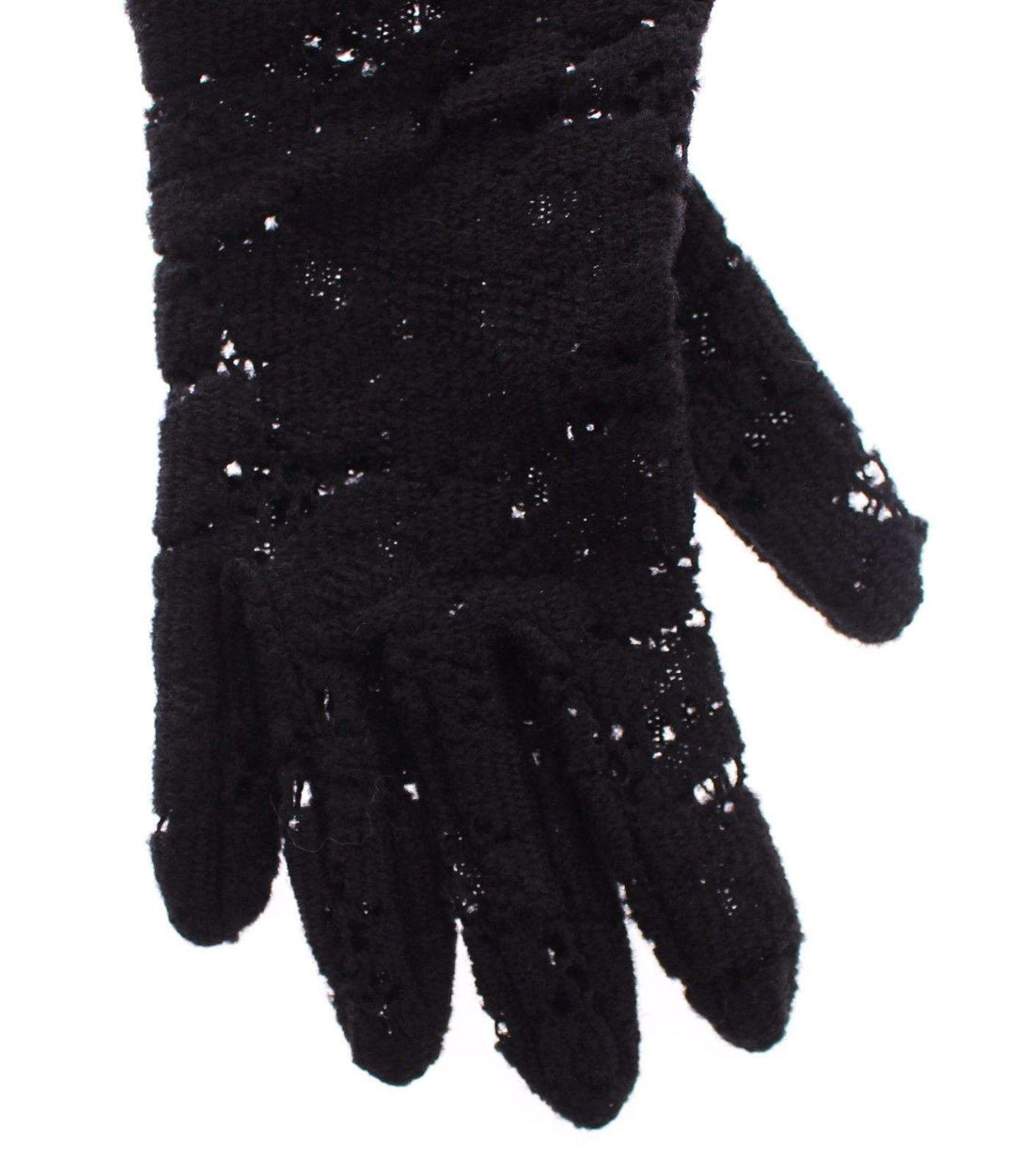 Dolce & Gabbana  Black Lace Wool Lambskin Fur Elbow Gloves #women, 7 | S, 7.5 | M, 8 | M, Black, Brand_Dolce & Gabbana, Catch, Dolce & Gabbana, feed-agegroup-adult, feed-color-black, feed-gender-female, feed-size-7 | S, feed-size-7.5 | M, feed-size-8 | M, Gender_Women, Gloves - Women - Accessories, Kogan at SEYMAYKA