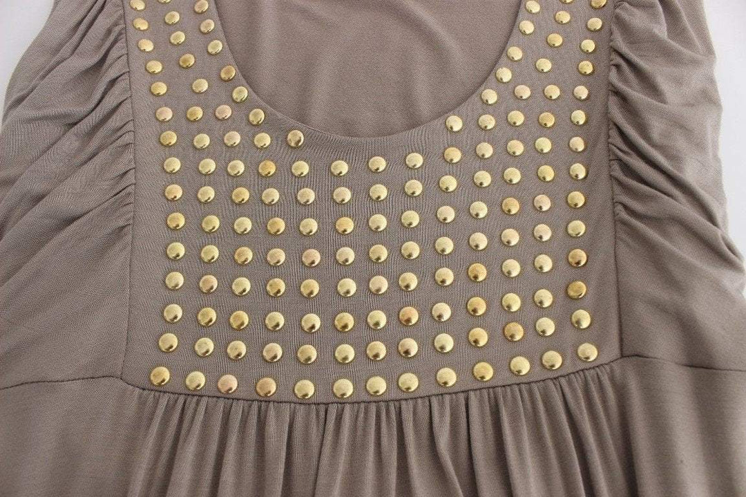 Roccobarocco Women Khaki Studded Sheath Dress #women, Beige, Catch, Clothing_Dress, Dresses - Women - Clothing, feed-agegroup-adult, feed-color-beige, feed-gender-female, feed-size-IT42|M, Gender_Women, IT42|M, Kogan, Roccobarocco at SEYMAYKA