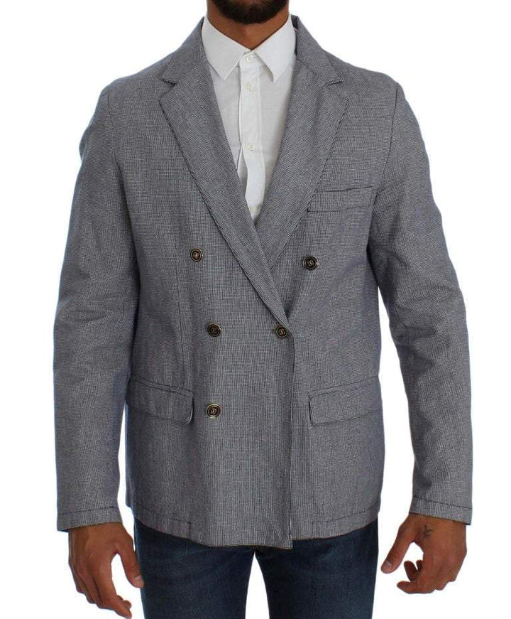 Master Coat Blue Double Breasted Regular Fit Blazer #men, Blazers - Men - Clothing, Blue, feed-agegroup-adult, feed-color-Blue, feed-gender-male, feed-size-IT50 | L, IT50 | L, Master Coat at SEYMAYKA