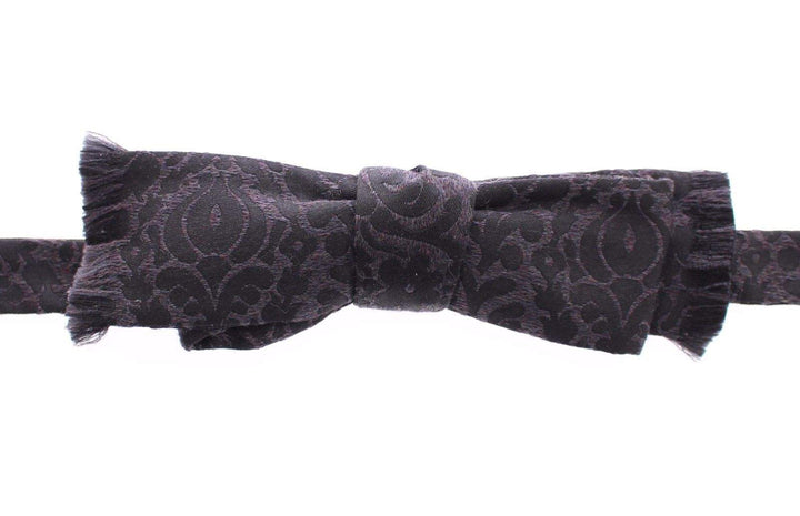 Dolce & Gabbana  Gray Black Wool Bow Tie #men, Brand_Dolce & Gabbana, Catch, Dolce & Gabbana, feed-agegroup-adult, feed-color-gray, feed-gender-male, feed-size-OS, Gender_Men, Gray, Kogan, Ties & Bowties - Men - Accessories at SEYMAYKA