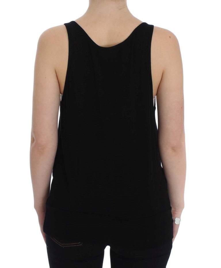 PLEIN SUD Black Stretch Sleeveless Blouse #women, 42 | S, Black, feed-agegroup-adult, feed-color-black, feed-gender-female, PLEIN SUD, Tops & T-Shirts - Women - Clothing at SEYMAYKA