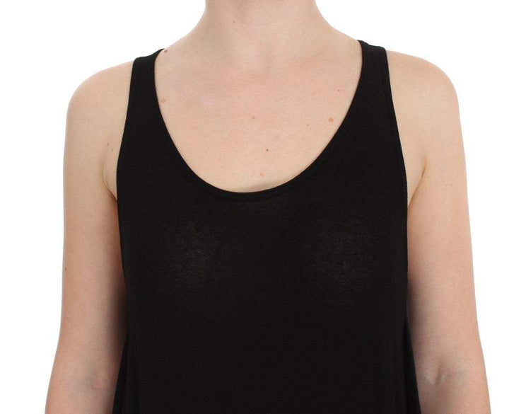 PLEIN SUD Black Stretch Sleeveless Blouse #women, 42 | S, Black, feed-agegroup-adult, feed-color-black, feed-gender-female, PLEIN SUD, Tops & T-Shirts - Women - Clothing at SEYMAYKA