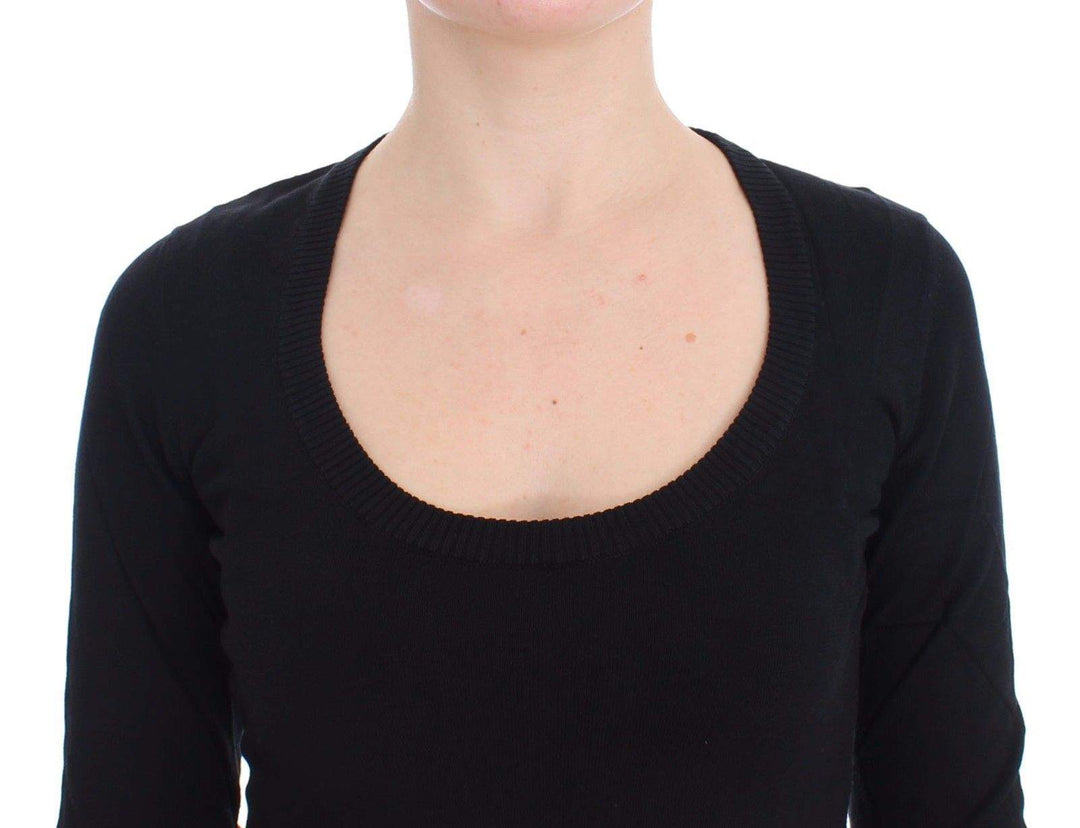 Dolce & Gabbana  Black Cashmere Crewneck Sweater Pullover #women, Black, Brand_Dolce & Gabbana, Catch, Dolce & Gabbana, feed-agegroup-adult, feed-color-black, feed-gender-female, feed-size-IT38|XS, feed-size-IT40|S, Gender_Women, IT38|XS, IT40|S, IT42|M, Kogan, Sweaters - Women - Clothing at SEYMAYKA