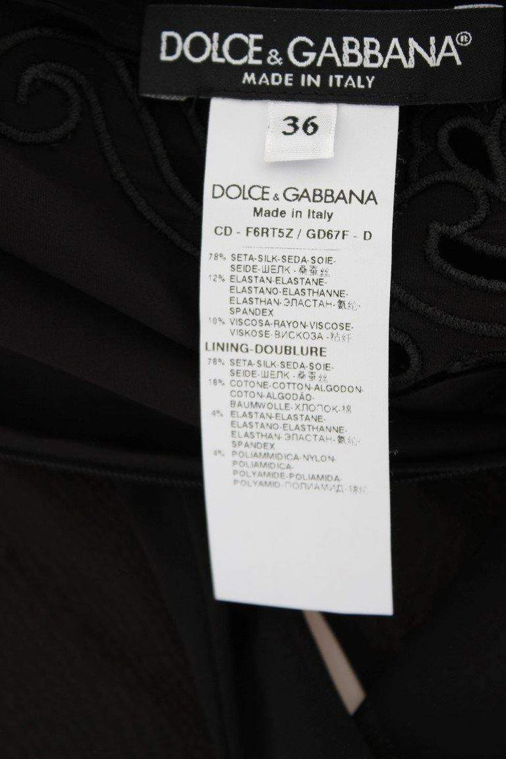 Dolce & Gabbana  Black Silk Stretch Sheath Dress #women, Black, Brand_Dolce & Gabbana, Catch, Clothing_Dress, Dolce & Gabbana, Dresses - Women - Clothing, feed-agegroup-adult, feed-color-black, feed-gender-female, feed-size-IT36 | XS, Gender_Women, IT36 | XS, IT40|S, Kogan at SEYMAYKA